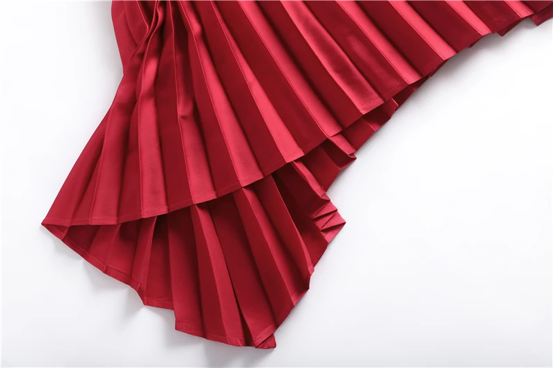 Лидер продаж, модное однотонное плиссированное платье Miyake fold с атласным кружевом, круглый вырез, Обрезанное платье-смокинг с рукавами, платье доступно