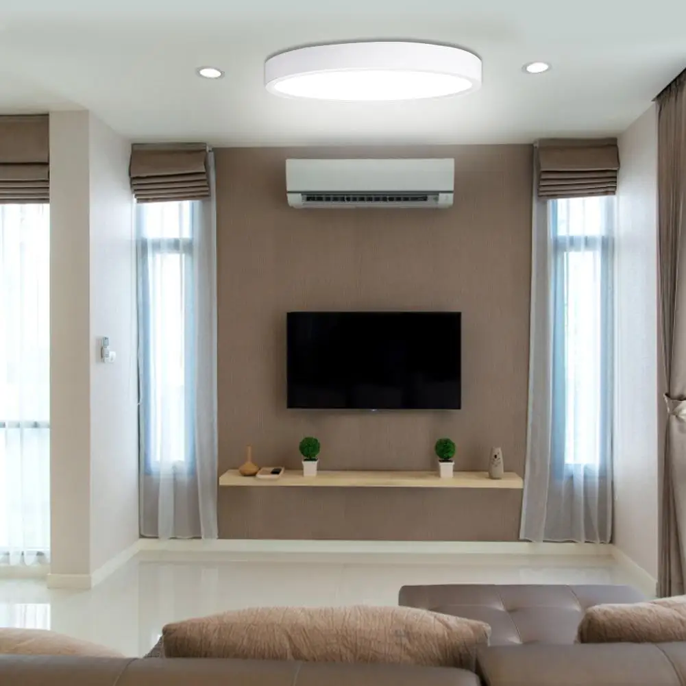 

Ultra Thin Round LED Dimmable Ceiling Light 24W Simple Panel Light 3 Color Downlight AC100-240V For Kitchen Room