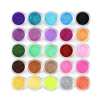 

25 Colors Body Glitter Acrylic Powder Dust Nail Sequin Manicure Decoration Tattoo Body Glitter Powder Shimmer Nail Art Beauty