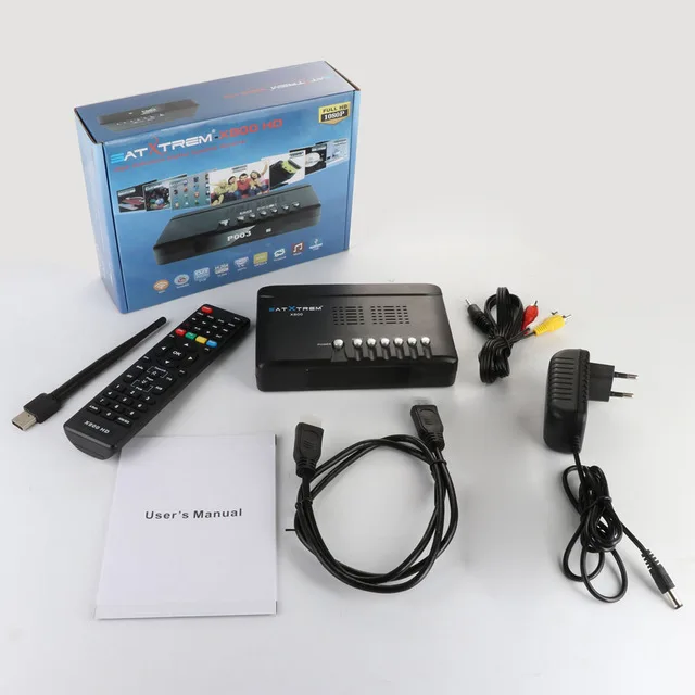 Satxtrem X800 спутниковый HD приемник с MT7601 Wifi Cccam DVB S2 Цифровой Full HD 1080P рецептор Azamerica ТВ тюнер приемник - Цвет: box with wifi