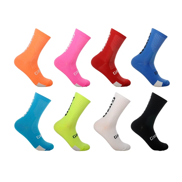 US $1.33 2019 Men Women Sport Cycling Riding Socks Colorful Coolmax Basketball Climbing Camping Running Sock