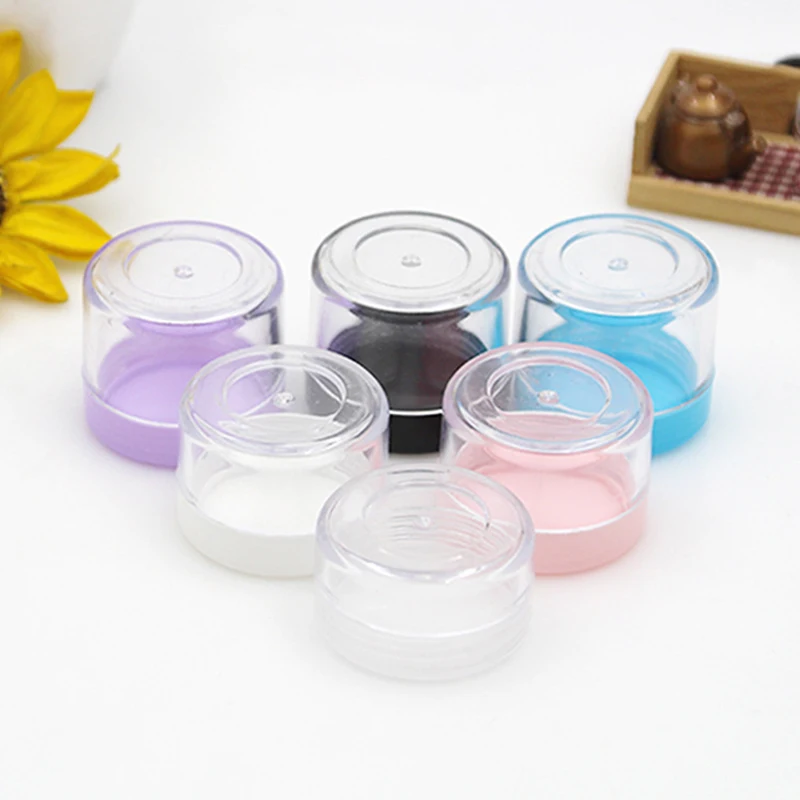 100pcs 10g 15g 20g Portable Transparent Small Bottle Cosmetic Sample Containers Empty Eyeshadow Lip Balm Face Cream Storage Jar