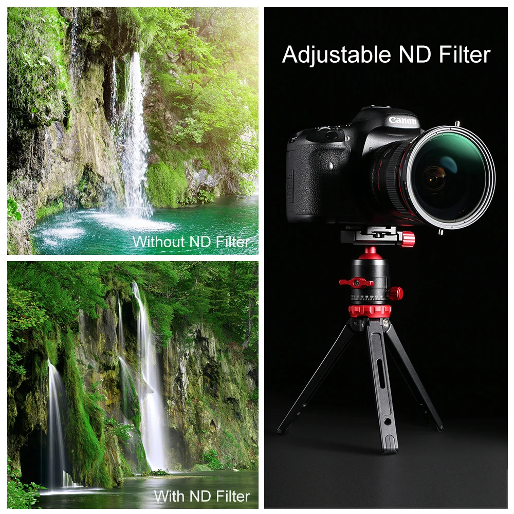 Filtro + Filtro Nd2 para Nd32 para Lente da Câmera Concept Fader Variável Cpl Polarizador Circular 67mm 72mm 77mm 82mm Filtro K&f 2in1 nd - Image 6