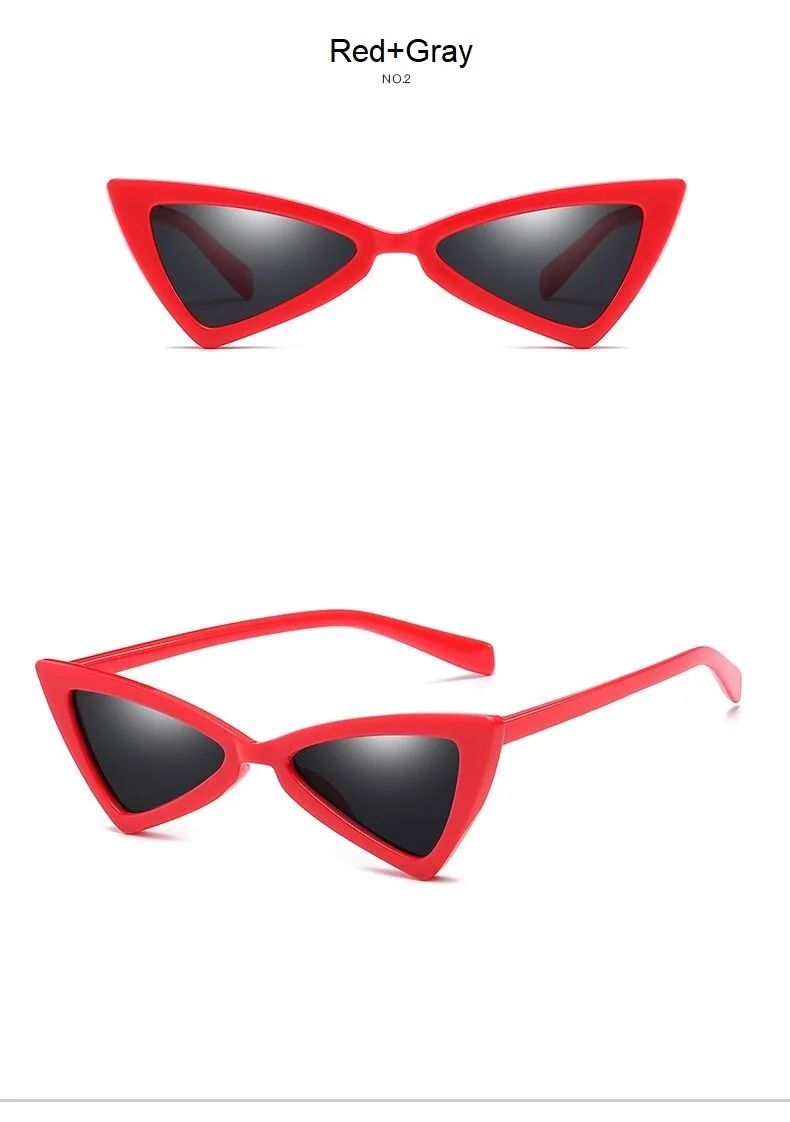 Кошачий глаз солнцезащитные очки женские брендовые дизайнерские очки для дам Ретро винтажное зеркало полная Рамка черные солнцезащитные очки без оправы