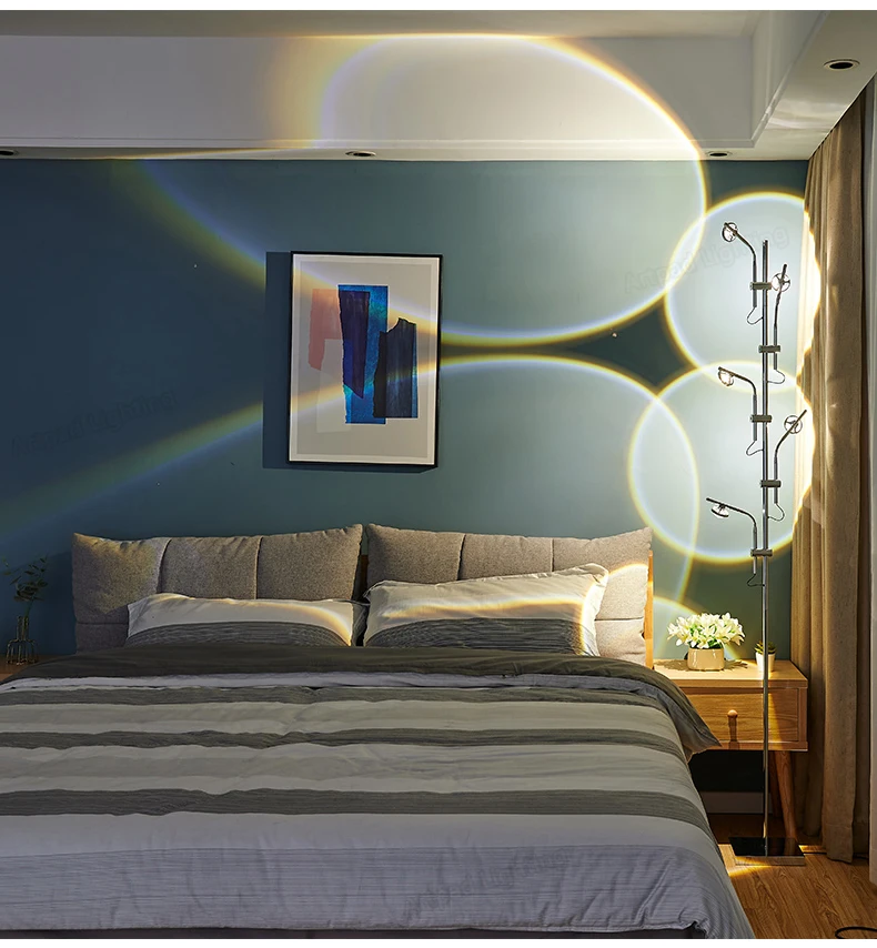 Contemporary Floor Lamp Creative Italy Design Rainbow Modern Led Floor Light 10W Living Room Stand Light Bedroom Desk Lamp