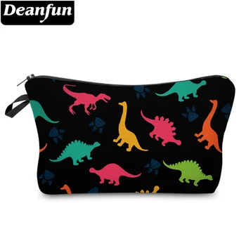 

Deanfun Colorful Cosmetic Bag Ferocious Dinosaur Printing Waterproof Pencil Bag Women Cool Travel Bags 52289