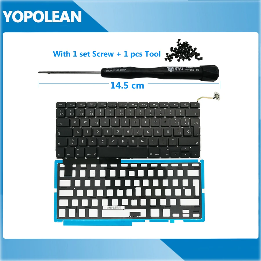 Новая испанская клавиатура с подсветкой для Macbook Pro 15 дюймов Unibody A1286 2009 2010 2011 2012 |