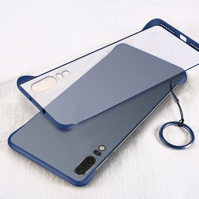Чехол YonLinTan Coque. cover. Чехол для HuaWei P20 Lite P20lite Pro Бескаркасный Жесткий ПК материя прозрачный скраб с кольцом для пальцев