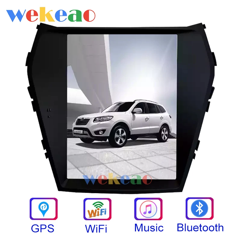 Wekeao вертикальный экран Tesla стиль 10,4 ''Android автомобильный Радио gps навигатор для hyundai IX45 Santa fe автомобильный dvd-плеер