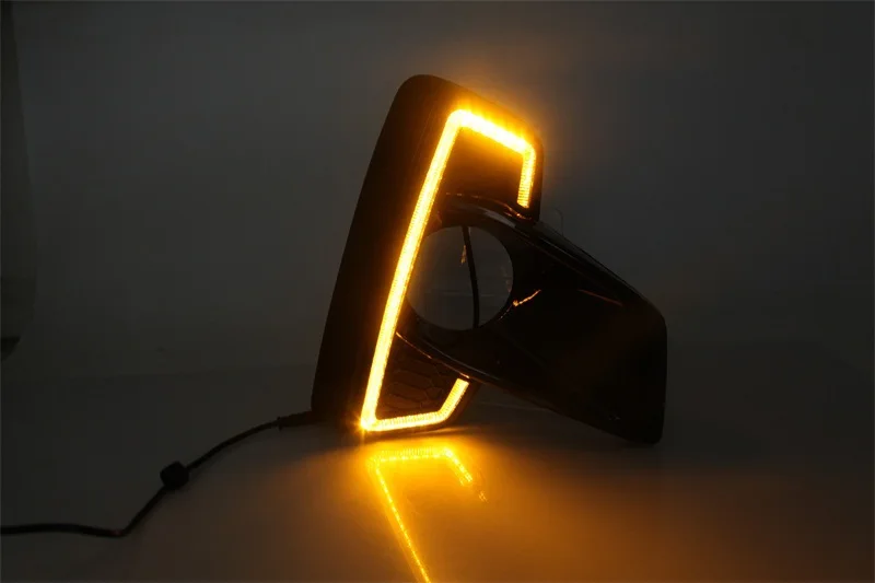 Светодиодный дневной светильник DRL, водонепроницаемый сигнальный противотуманный фонарь, дневные ходовые огни для Toyota Hilux Rocco