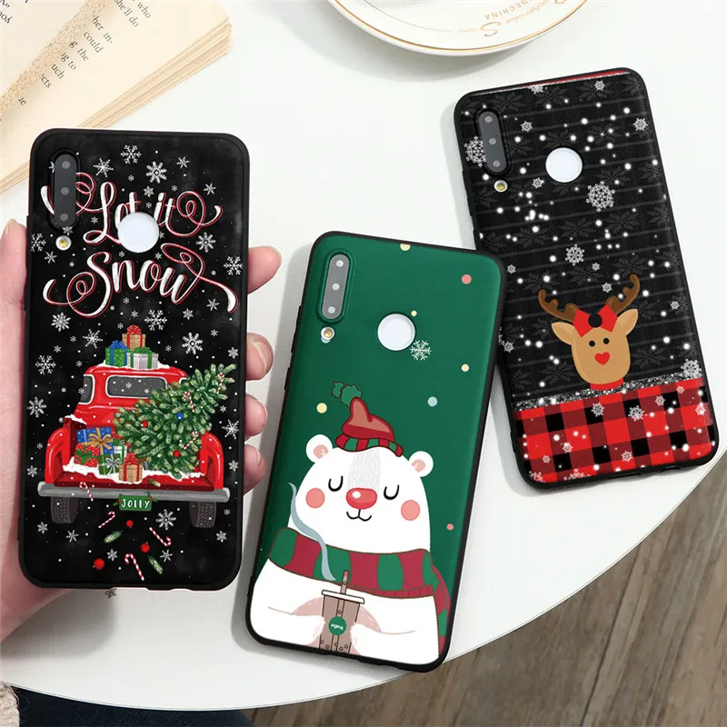 Рождественский чехол для Huawei P30 P20 P40 Mate 10 20 Lite E Pro P Smart Y6 Y7 Y9 2019 Honor 9X 9A 9C 8A 10i 20i TPU