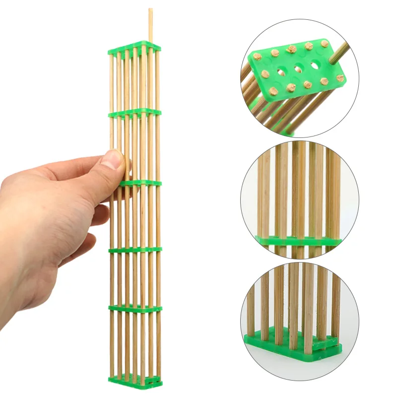 10Pcs Beekeeping Bamboo Longer Queen Bee Cage Isolation Transport Cages Five Lengthened Apiculture Beekeeper Tools