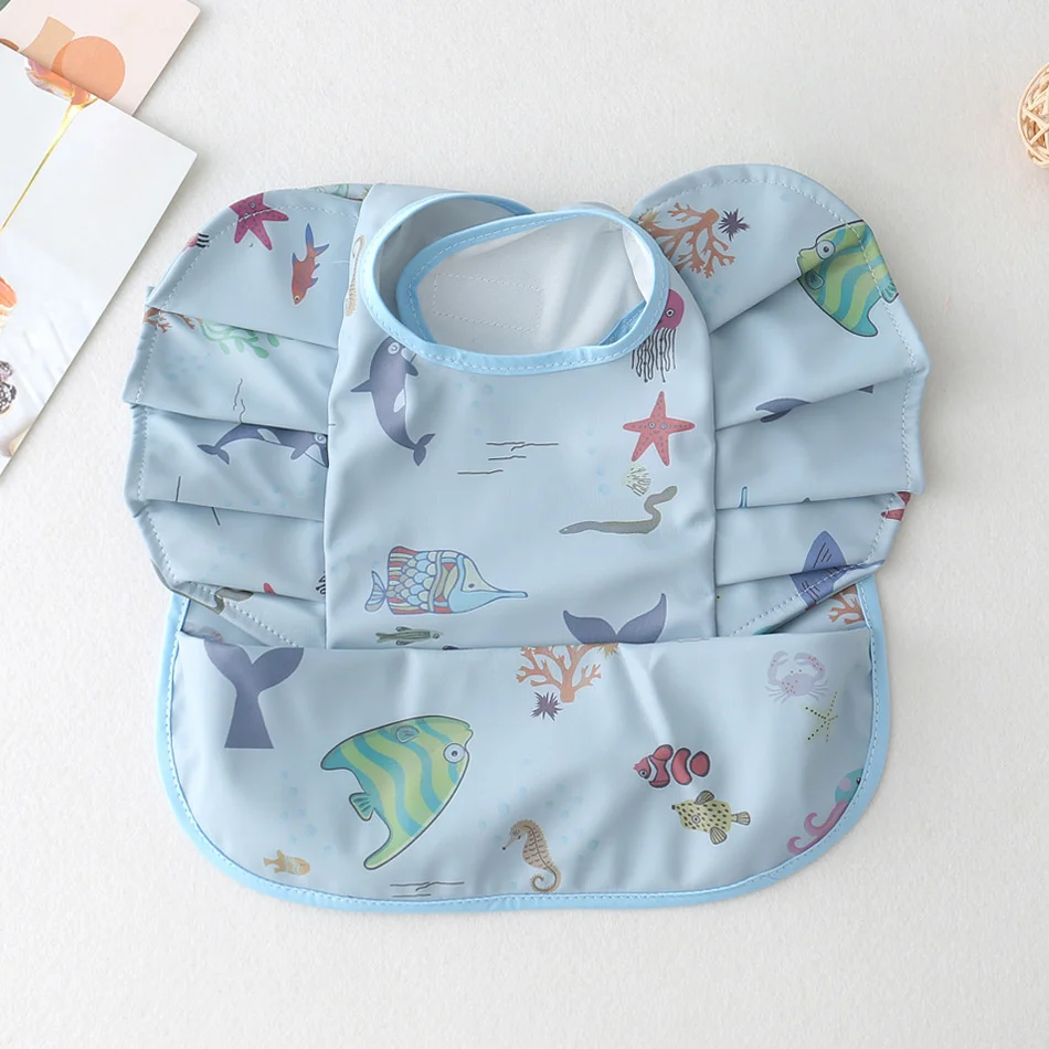 Baby Bibs Waterproof Infant Eating Apron Sleeveless Wings Art Smock for Kids Baby Stuff Chest Protection Feeding Bibs 0-3T baby accessories bag	 Baby Accessories