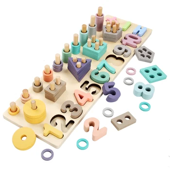 

Kids Toys Montessori Educational Wooden Toys Geometric Shape Cognition Matching Math Baby Early Educational Toys For Children