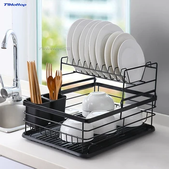 

Dish rack drain rack kitchen rack household tableware drain rack metal rack dish rack Storage rack