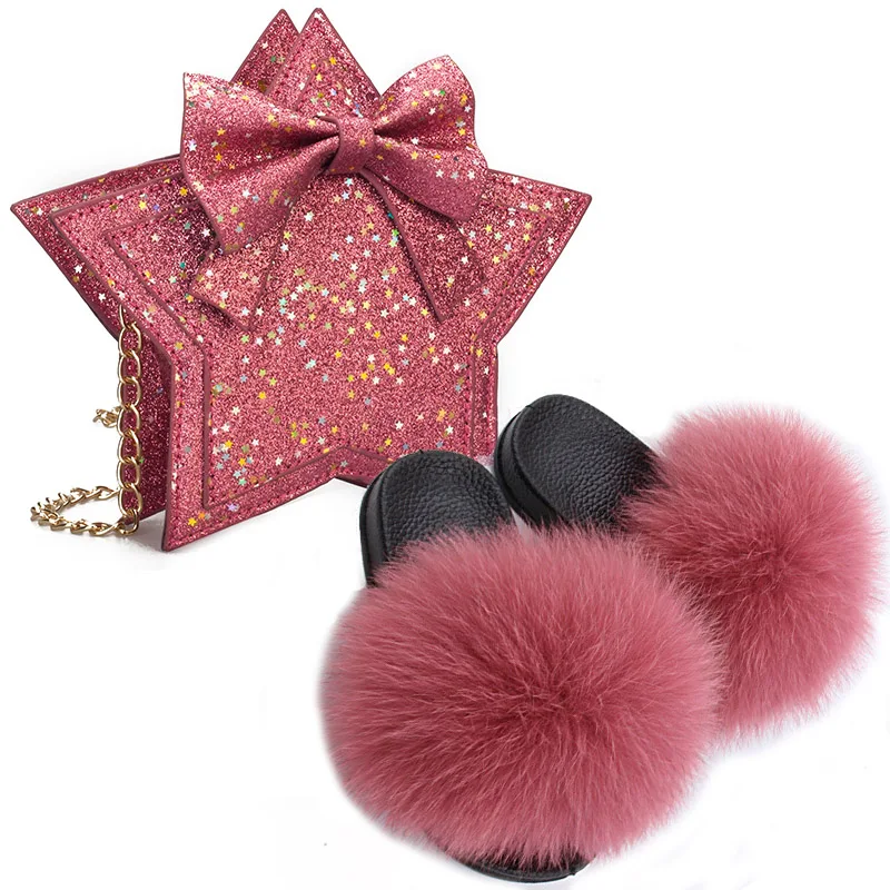 baby girl fur sandals