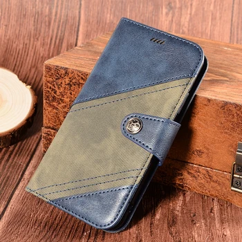

Vintage Phone Case for Moto E6 Play Luxury Flip Magnetic Wallet Capa Cover for Motorola Moto E6 Play Case Cross-Color Style