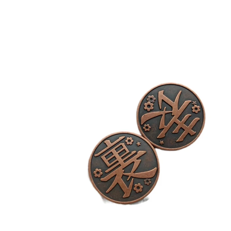 Anime Demon Slayer Coin Kimetsu No Yaiba Tsuyuri Kanao Kochou Shinobu Collection Alloy Metal Tokens Commemorative Coins Props