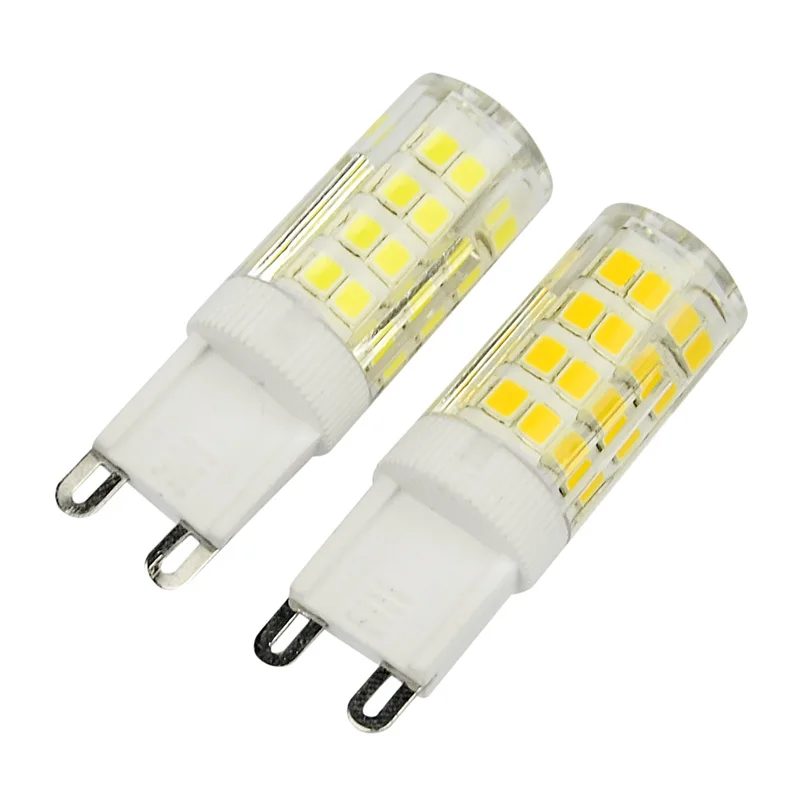 Без мерцания G9 светодиодный 2835 SMD 5 Вт 7 9 12 220 в 33 51 75 86 s лампа керамический Кристалл