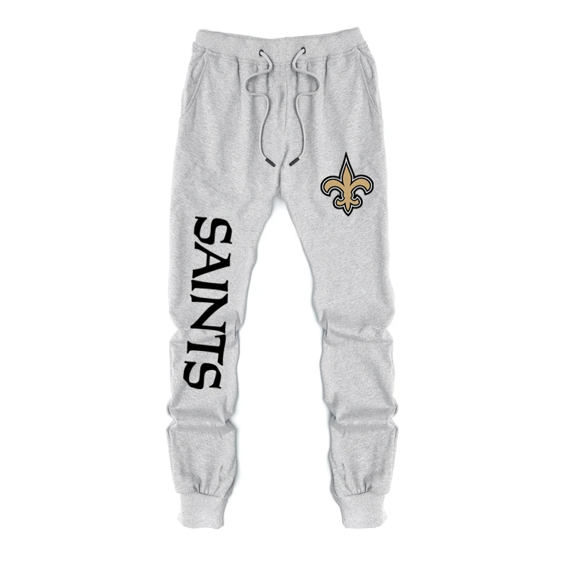 Saints Gray Патриоты брюки весна и осень спортивный свитер брюки Новая Англия чемпионы Повседневные свитера брюки новые любовники мужские повседневные спортивные брюки - Цвет: Saints Gray