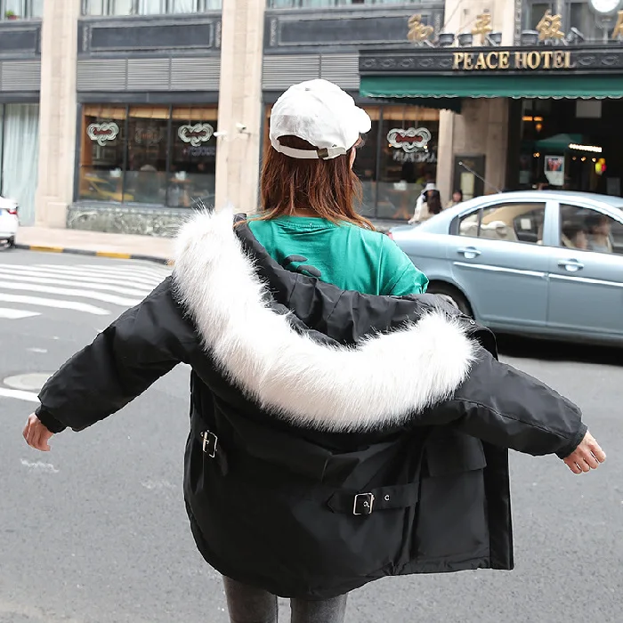 

Photo Shoot 19 New Style down Jacket Large Size Dress Short Super Fire INS down Coat BF Cotton-padded Clothes Fat Mm Coat Online