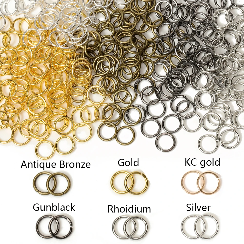 200pcs 4mm 5mm 6mm Jump Ring Single Loop Open Jump Rings Split Rings for  Jewelry Necklace Bracelet Chain Connector - AliExpress