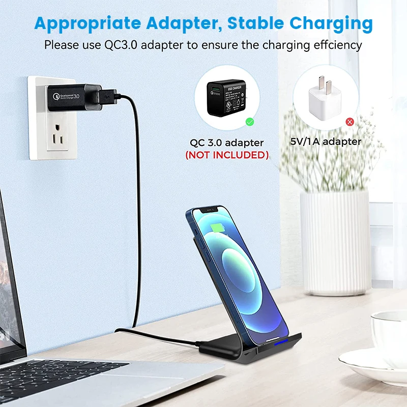 30W Qi Wireless Charger Stand Fast Charging Dock Station For Samsung S20 S10 Xiaomi iPhone 12 11 Pro X XS Max XR 8 Phone Holder 3