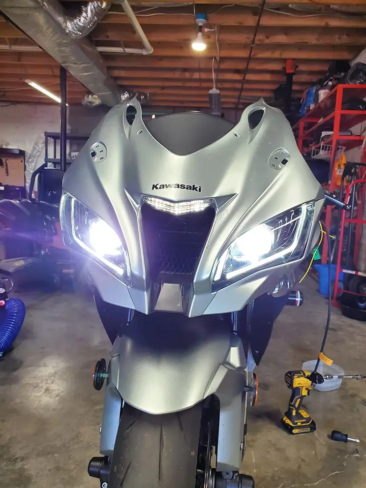 1X Full LED Front Headlight Assembly For Kawasaki Ninja ZX10R ZX