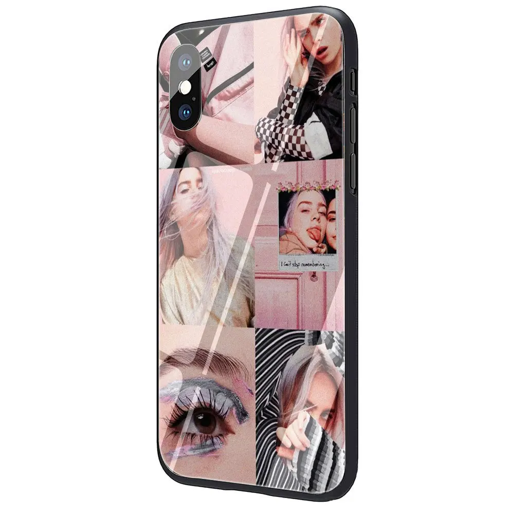 Черный чехол Billie Eilish для девочек из закаленного стекла из ТПУ для iPhone 11 Pro X или 10 8 7 6 6S Plus Xr Xs Max - Цвет: G5