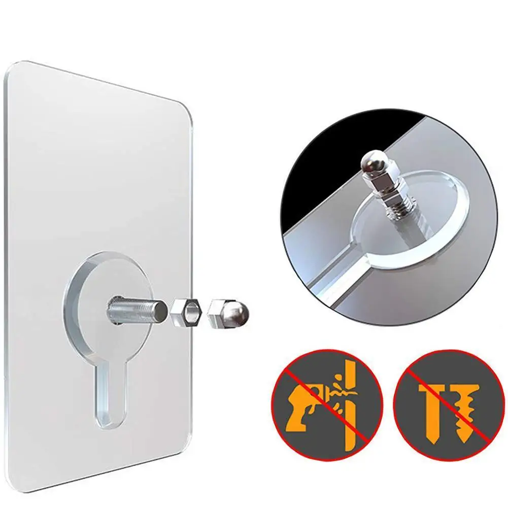 

6/10/14/16mm PVC Strong Adhesive Hook Strong Transparent Sucker For Home Adhesive Wall Waterproof Hanger Suction Wall Hook T2M8