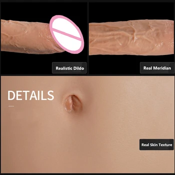 20cm Long Silicone Strap-on Dildo Panties Realistic Dildo Wear Pants Masturbation Device For Men Lesbian Strap on Penis Sex Toy 4