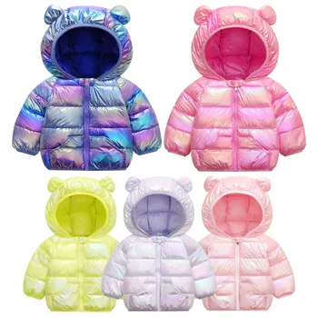 

Baby girl baby boy jacket autumn and winter girl jacket jacket fluorescent color cute children's warm hooded jacket baby clothes