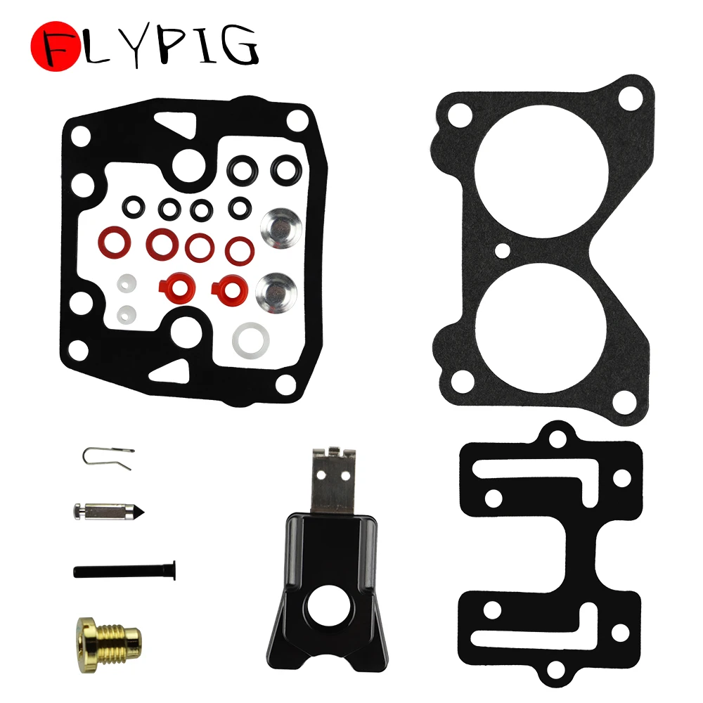 Black FLYPIG 390055 комплект для восстановления карбюратора подходит для Johnson Evinrude V4 85 90 100 115 125 140 hp - Цвет: Black
