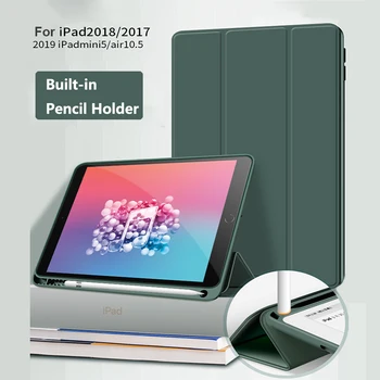 

For iPad Mini 5 Case iPad Mini 2019 Case Tri-fold Stand Soft TPU Back for iPad Mini5 Case Cover with Pencil Holder