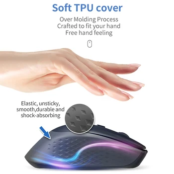 

Wireless Mouse with Built-in Li Battery Cross Computers Wireless Mice USB Receiver 2400 DPI Optical Mouse for Window / Mac OS