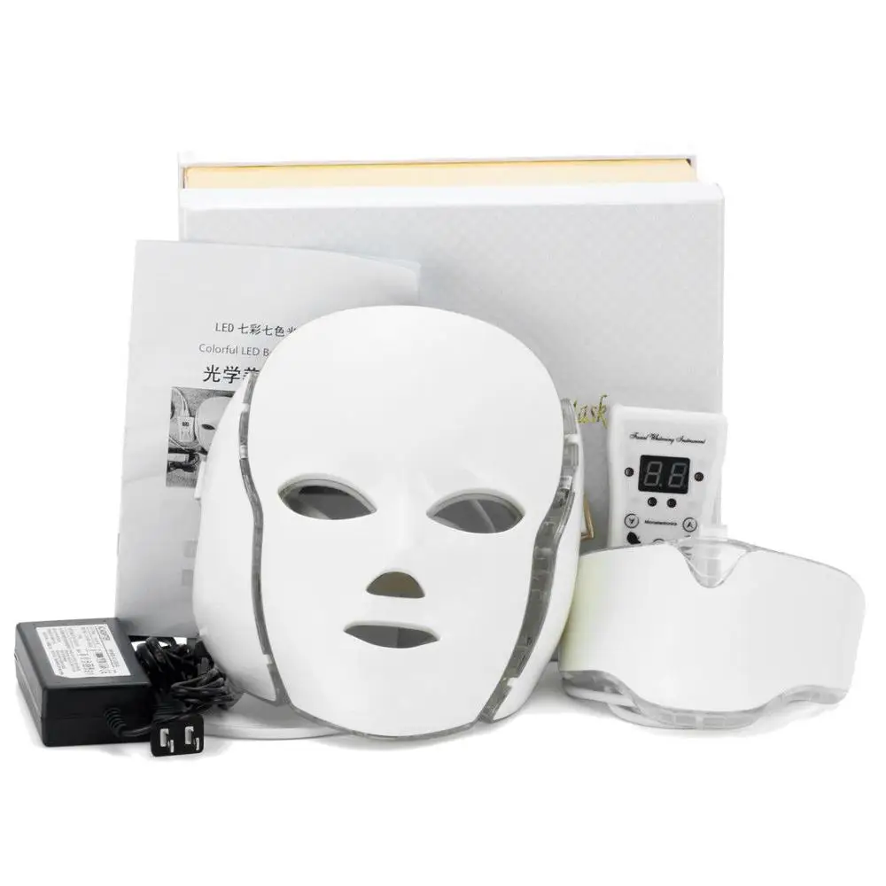 Sure beauty 7 цветов Фотон терапия Электрический светодиодный маска для лица Омоложение анти акне, морщины подтягивающий кожу микротока красоты