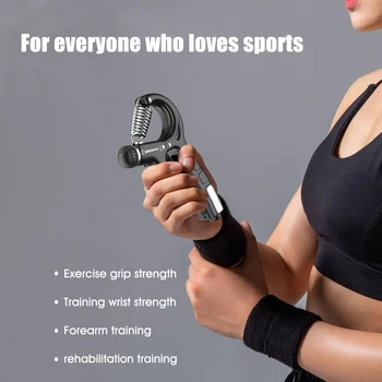 

5-60kg Adjustable Hand Grip Strengthener Automatic Counting Forearm Exerciser Alloy Spring Fitness Equipment