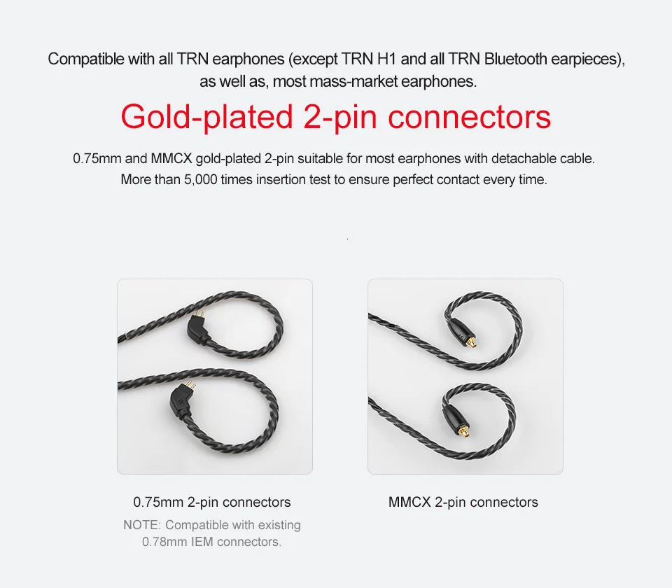 TRN 6 Core Модернизированный посеребренный медный кабель MMCX/2pin наушники 3,5 мм разъем/Штекер кабель для обновления forTRN V90 BA5 KZ ZSX Blon bl03