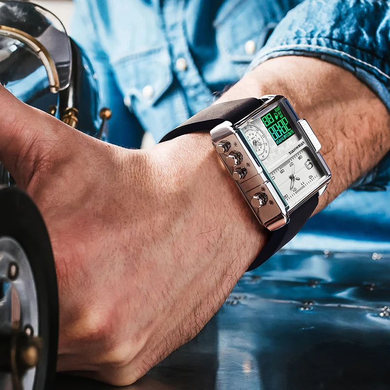 Часы наручные мужские кварцевые светодиодсветодиодный роскошные креативные