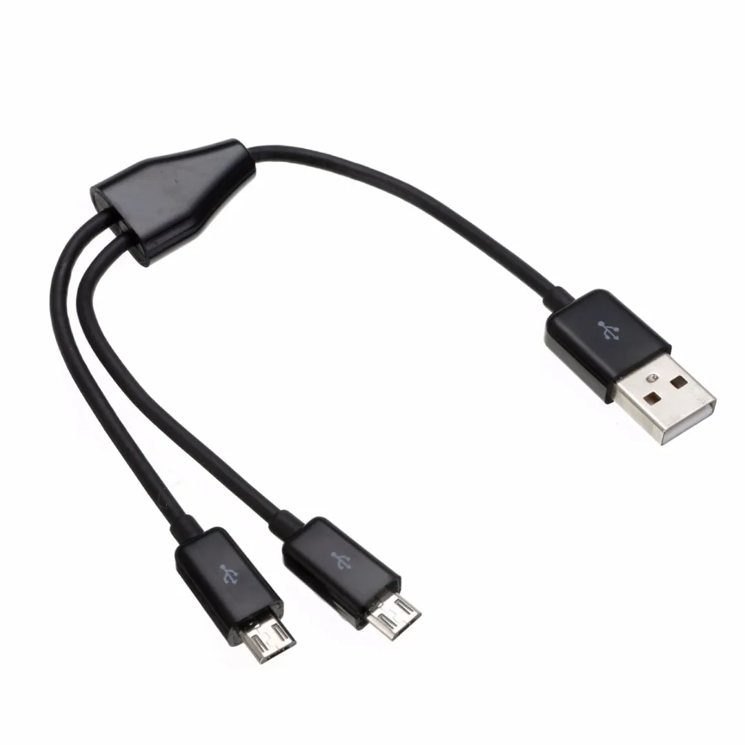 Новейший USB 2 0 для Dual Micro Мужской Y-разветвитель кабель зарядки и передачи данных