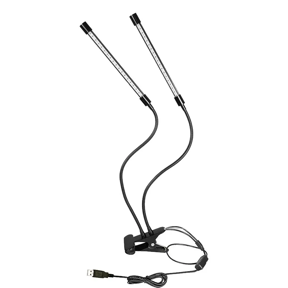 10/20/30W LED Timing Grow Light Three/Two Head Clip Lamp For Plants Growing