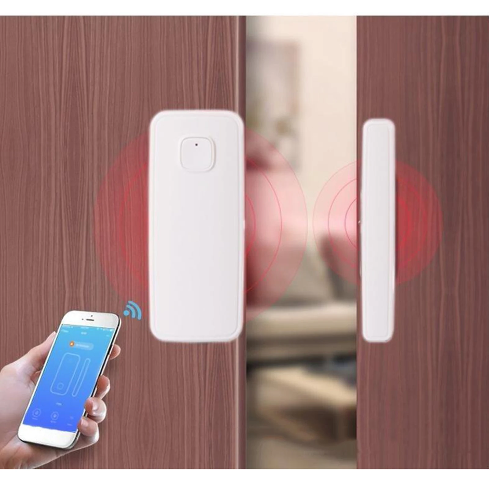 WiFi Door Windows Sensor Smart Phone APP Control Door Status Magnetic Detector Wireless Security Alarm for Home Bussiness Alert