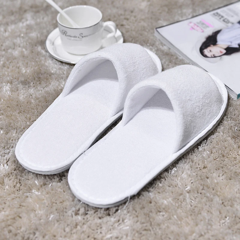 PRITOK 20 paar spa-pantoffels, draagbare antislip pantoffels voor hotel, reizen, thuis, gast gebruik, uniseks badslippers, 28 x 11 x 0,6 cm (grijs