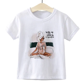 

Kawaii Summer T-shirt Super MOM Baby Girl Clothes Fashion Funny Casual Gym Kids T shirt Vintage Vogue Children's Clothes