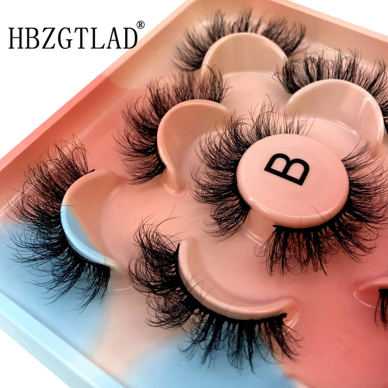 New 5 Pairs 3D Mink Lashes Natural Mink False Eyelashes Dramatic Volume Fake Eyelash Extension Faux Cils Wholesale Makeup Tool