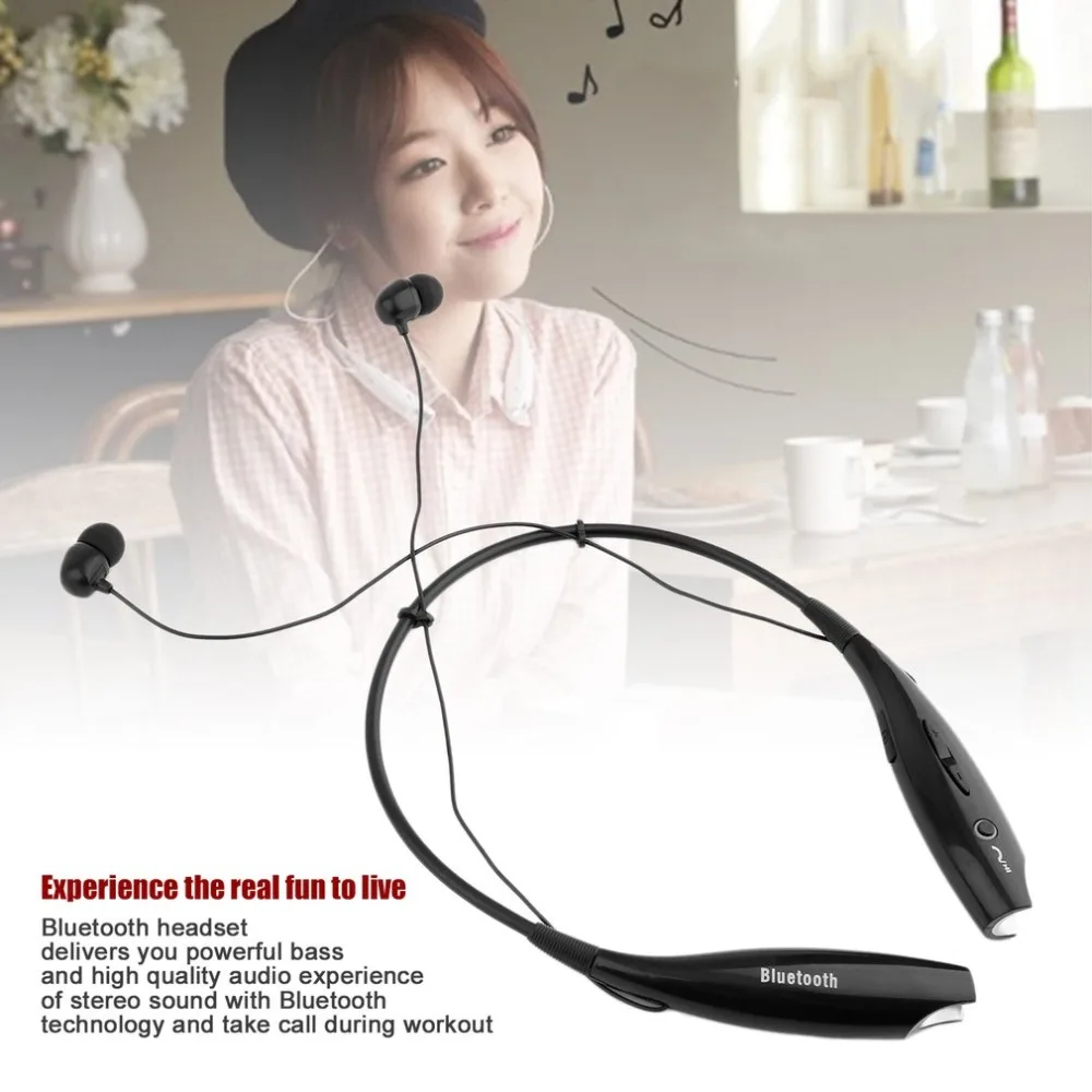 Hot HV800 Sport Stereo Bluetooth Headset Wireless Headphone Earphone Neckband Style Earphones Bluetooth Cellphone
