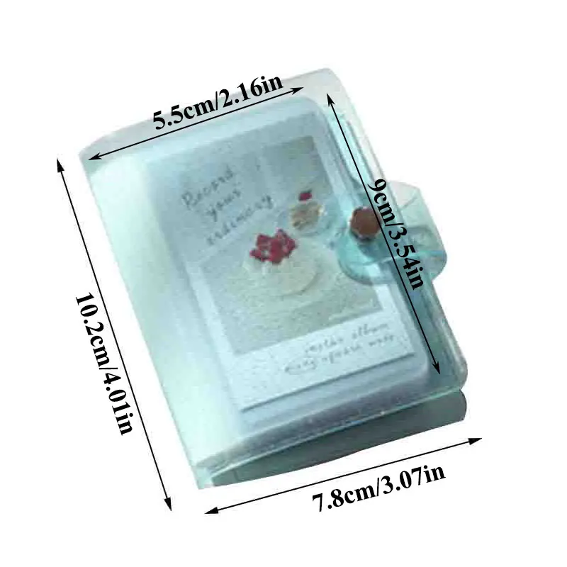 Jelly Color Photo Album for Mini Card Photo Sticker Album Mini Photo Album Photo Instax Album Transparent Glitter Card Holder