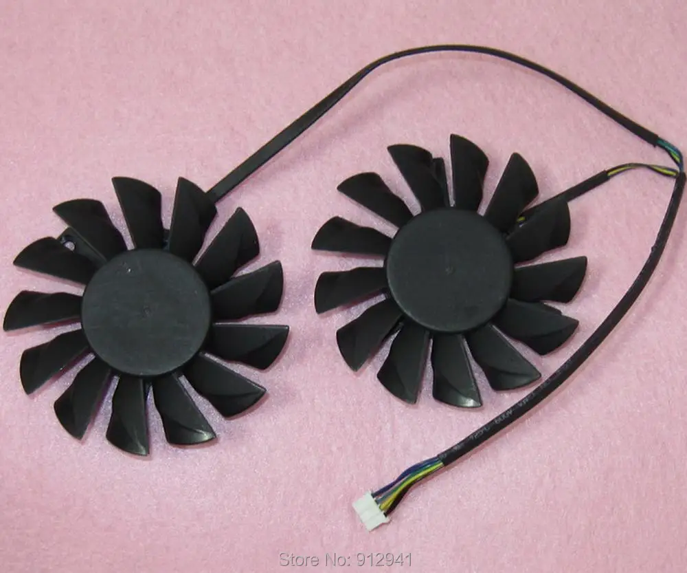 R114 PLD08010S12HH 75 мм двойная Замена вентилятора 52 0.35A 4 провода 4Pin для MSI Radeon R7850 R7870 R7950 Twin