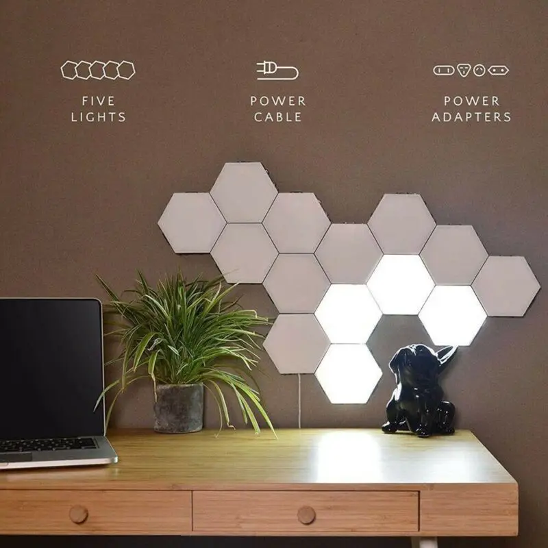 

LED Quantum Lamp Hexagonal Lamps Modular Touch Sensitive Lights Night Light for Bedding Room Decor