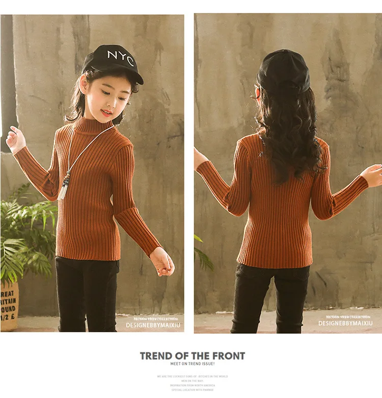 Childrenswear GIRL'S Sweater New Style Korean-style Fall And Winter Clothes GIRL'S Western Style Big Kid Children Autumn Cl